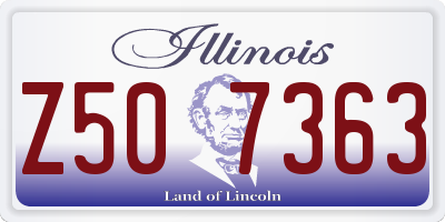 IL license plate Z507363