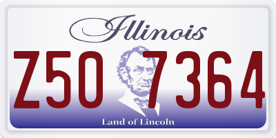 IL license plate Z507364