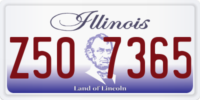 IL license plate Z507365