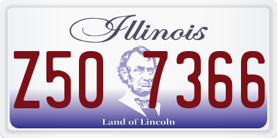 IL license plate Z507366