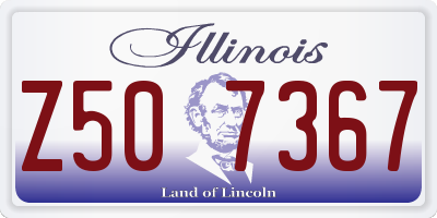 IL license plate Z507367