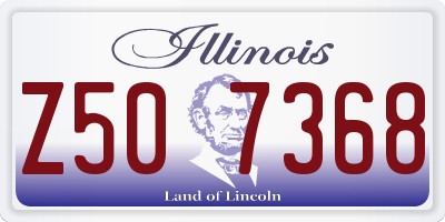 IL license plate Z507368