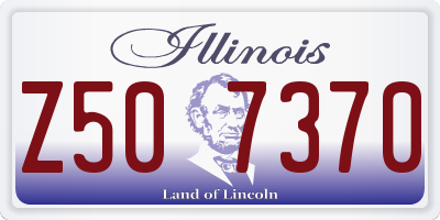 IL license plate Z507370