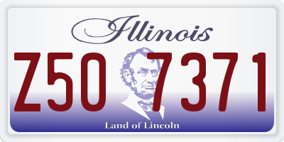 IL license plate Z507371