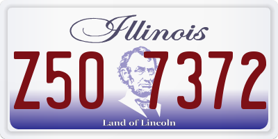IL license plate Z507372