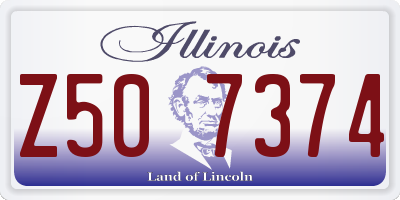 IL license plate Z507374