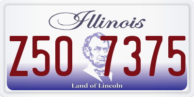 IL license plate Z507375