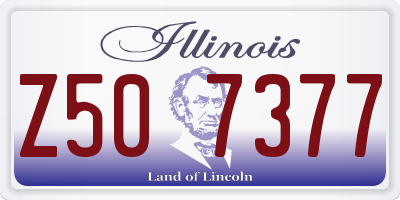 IL license plate Z507377