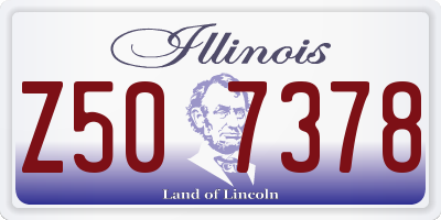 IL license plate Z507378