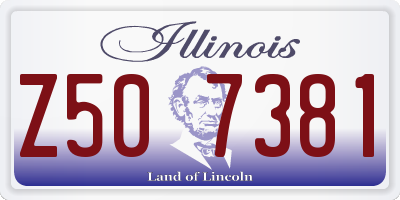 IL license plate Z507381