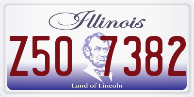 IL license plate Z507382