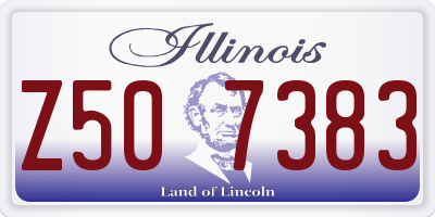 IL license plate Z507383