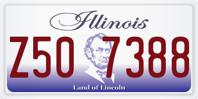 IL license plate Z507388
