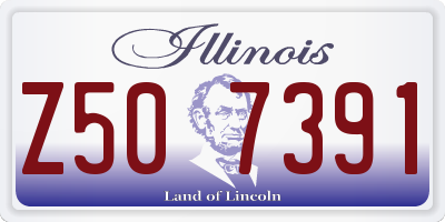 IL license plate Z507391