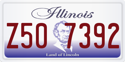 IL license plate Z507392
