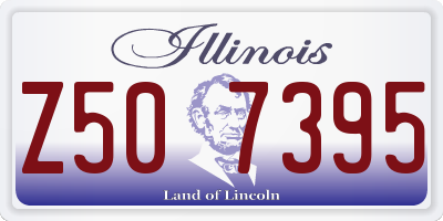 IL license plate Z507395