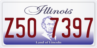 IL license plate Z507397