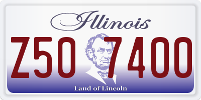 IL license plate Z507400