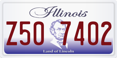 IL license plate Z507402
