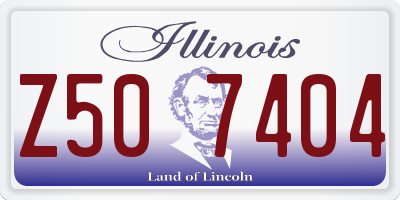 IL license plate Z507404