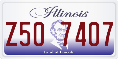 IL license plate Z507407
