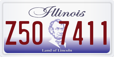 IL license plate Z507411