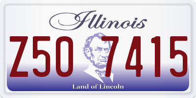 IL license plate Z507415