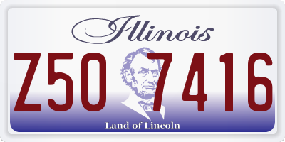 IL license plate Z507416