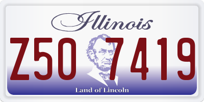 IL license plate Z507419