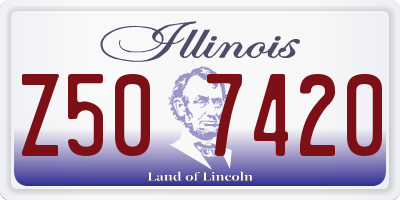 IL license plate Z507420