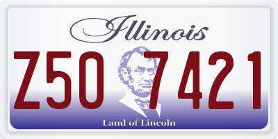 IL license plate Z507421