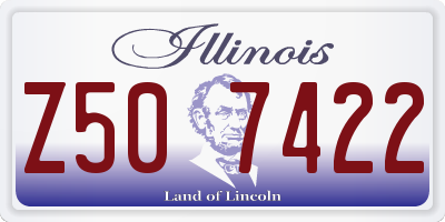 IL license plate Z507422