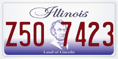 IL license plate Z507423