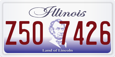 IL license plate Z507426
