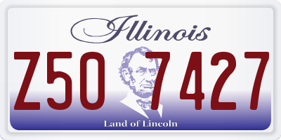 IL license plate Z507427