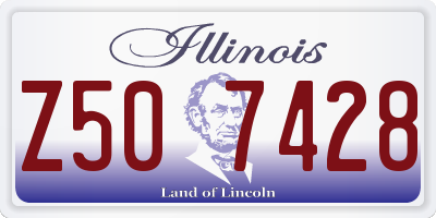 IL license plate Z507428