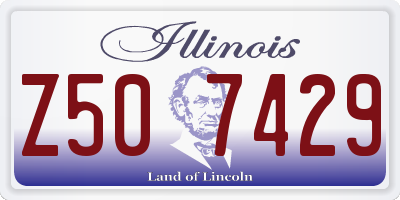 IL license plate Z507429
