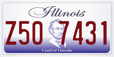 IL license plate Z507431