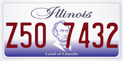 IL license plate Z507432