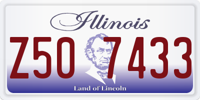 IL license plate Z507433