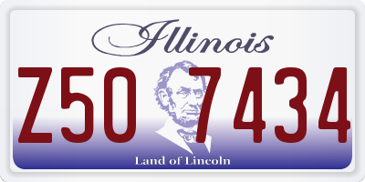 IL license plate Z507434