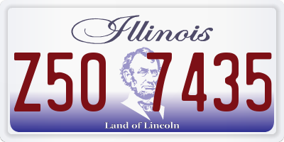 IL license plate Z507435