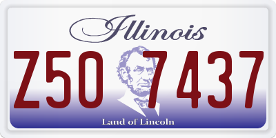 IL license plate Z507437