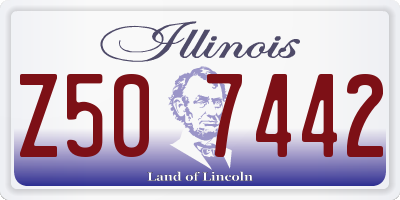 IL license plate Z507442