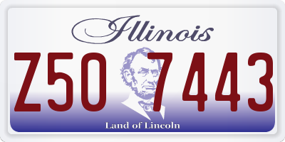 IL license plate Z507443