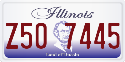 IL license plate Z507445