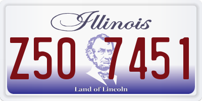 IL license plate Z507451