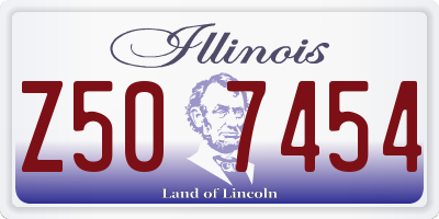 IL license plate Z507454