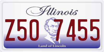 IL license plate Z507455