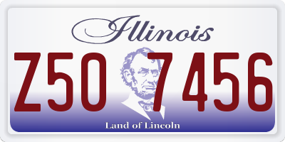 IL license plate Z507456